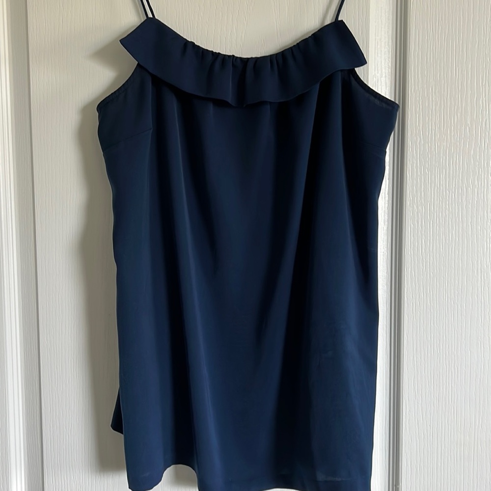 J.Crew Blue Ruffle Camisole- 10